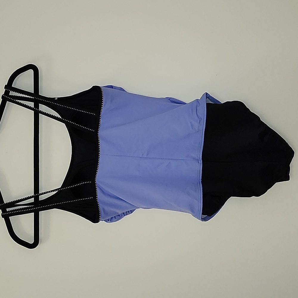 Miraclesuit Ruched One Piece Swimsuit 10 Lavender Black Drape Padded Bust Modest - Picture 9 of 16